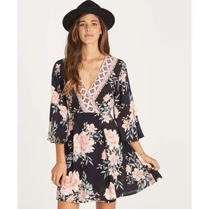 Floral Billabong Wrap Dress